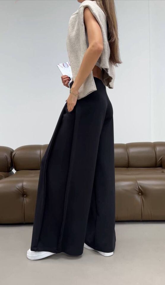 VeluraCollection Geniş Paça Relax Fit Kadın Pantolon