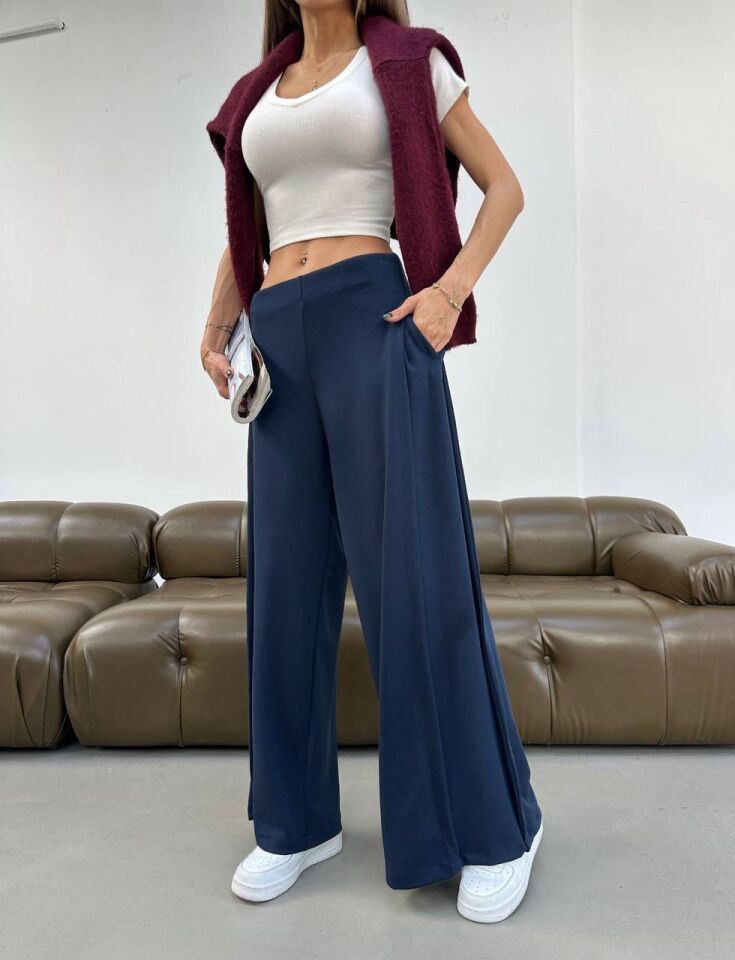 VeluraCollection Geniş Paça Relax Fit Kadın Pantolon