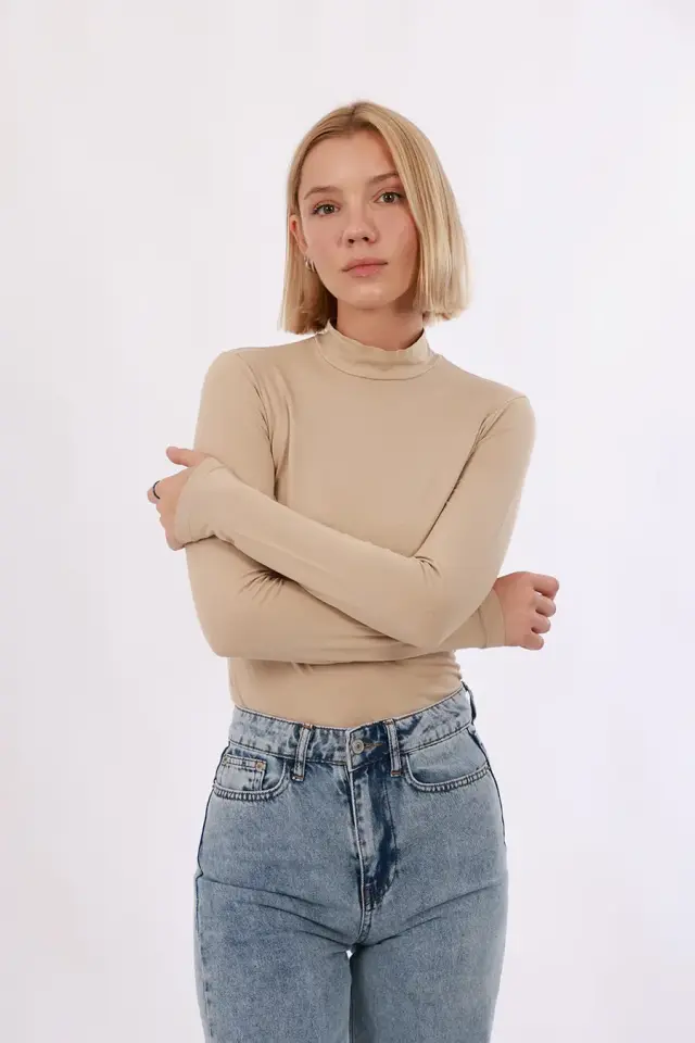 Velura Collection Kadın Uzun Kol Balıkçı Yaka Body 4'lü