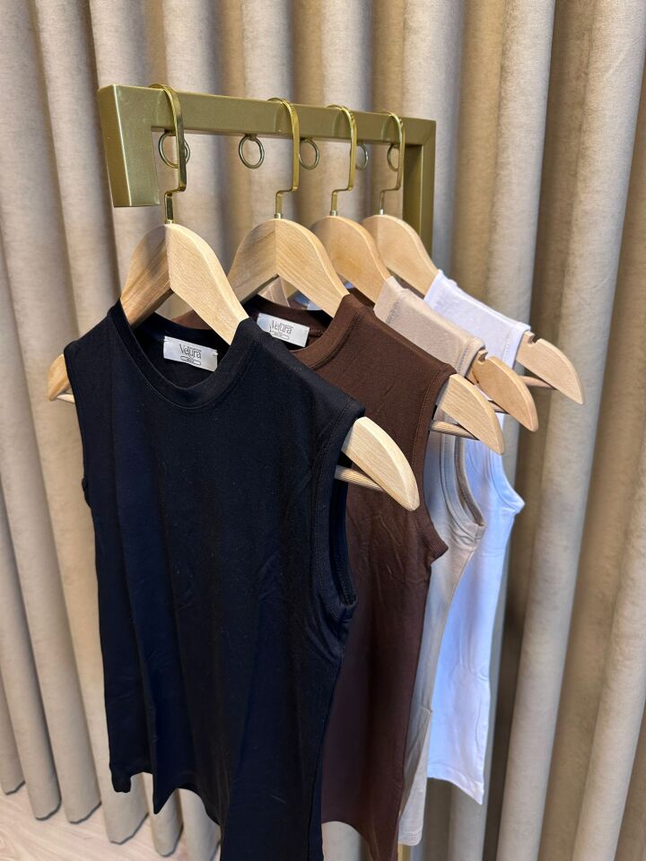 Velura Collection - Kolsuz Bisiklet Yaka Bluz 4’lü Set