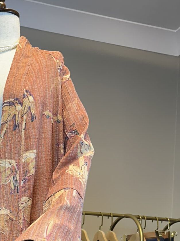 Desenli Kimono & Pantolon Takımı