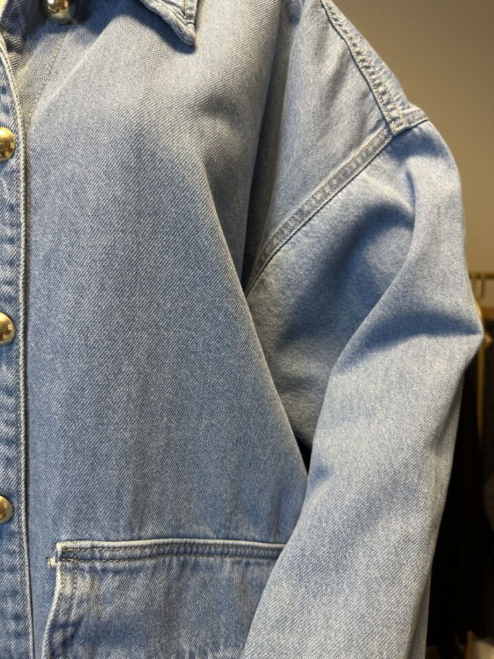 Gold Düğmeli Denim Takım