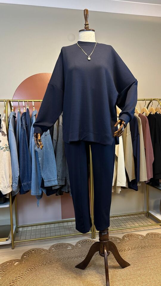 Velura Collection - Tesettür Eşofman Takım - Lacivert