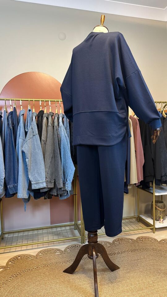 Velura Collection - Tesettür Eşofman Takım - Lacivert