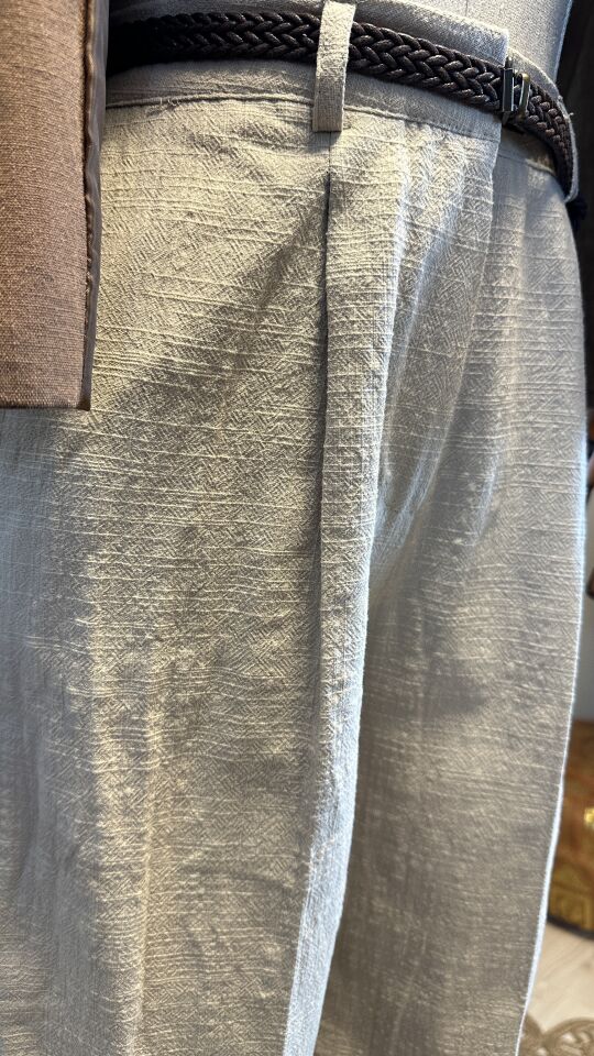 Velura Collection - Yüksek Bel Kemerli Pantolon - Krem
