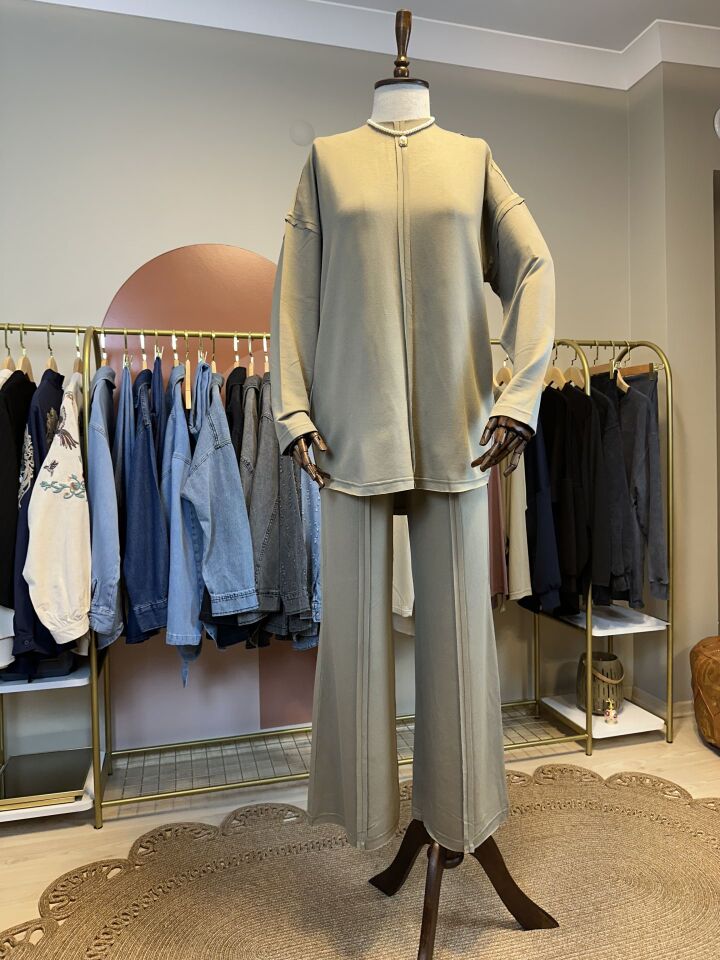 Velura Collection - Düz Kalıp Takım - Haki