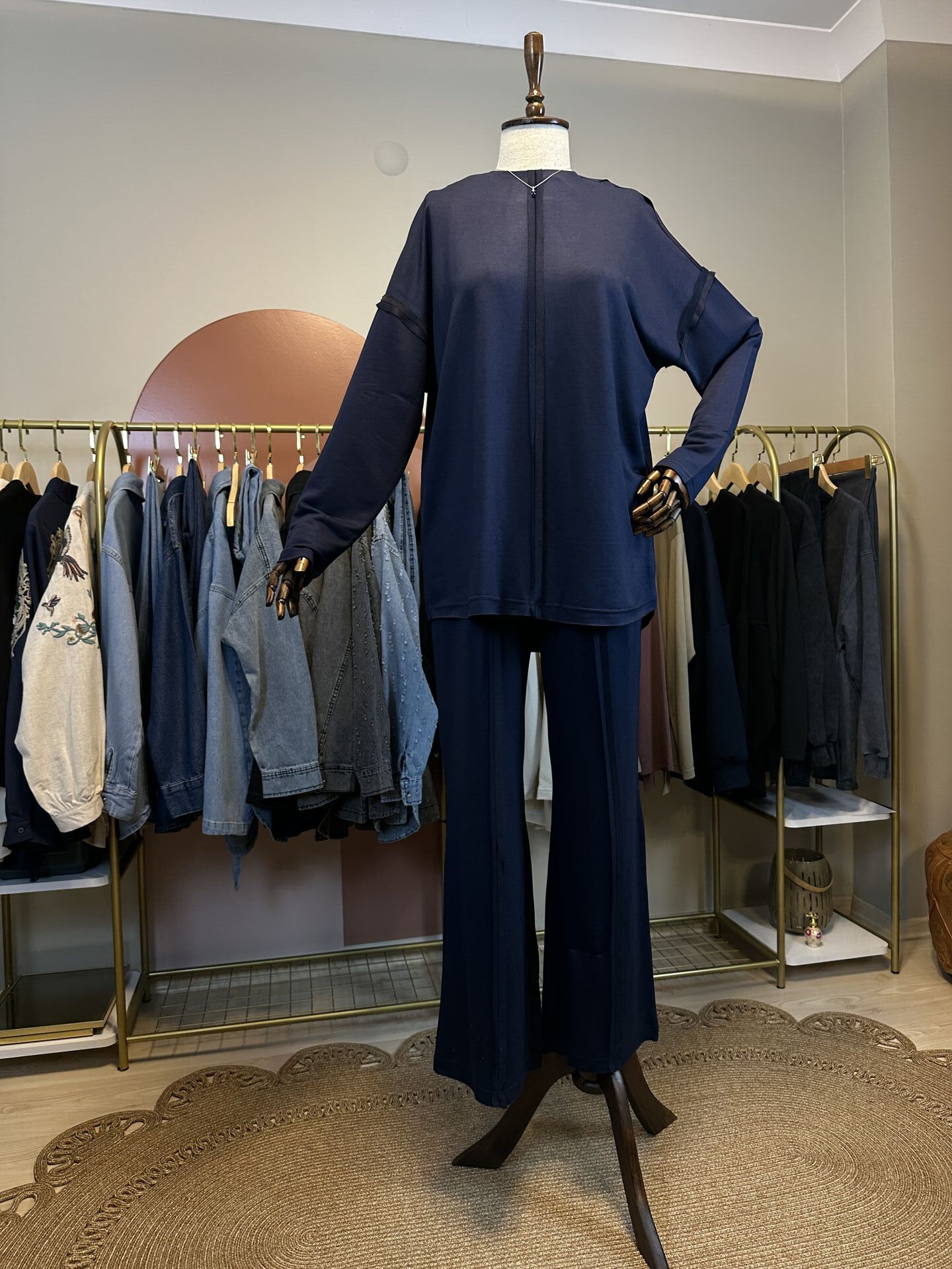 Velura Collection - Düz Takım - Lacivert