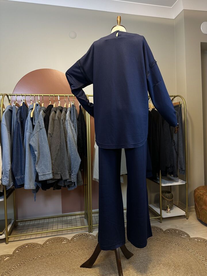 Velura Collection - Düz Takım - Lacivert