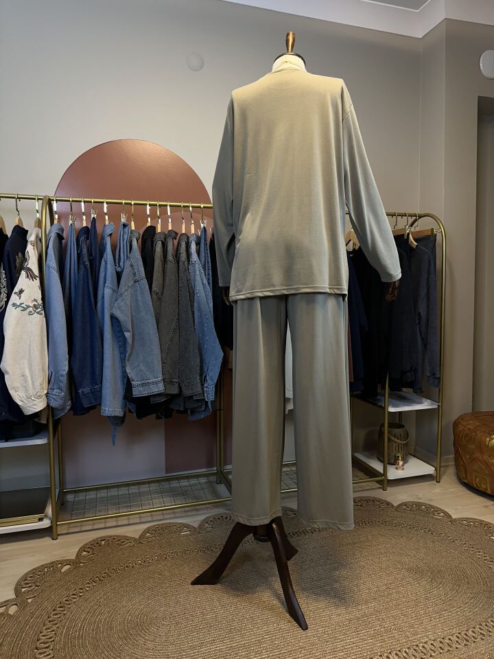 Velura Collection - Bol Pantolonlu Takım - Haki