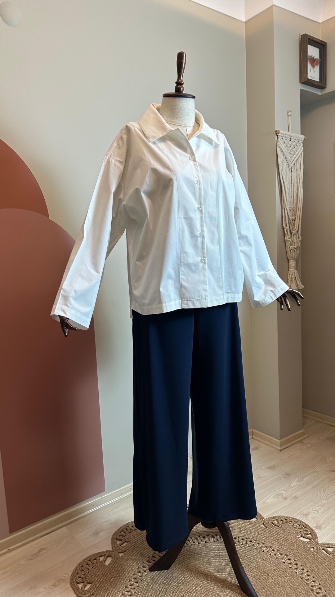 Velura Collection - Kadın Beyaz Oversize Poplin Gömlek – Salaş Kesim Uzun Kollu